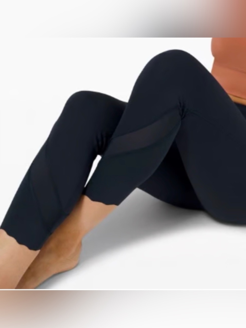 Lululemon Wunder Under Scalloped Hem
High-Rise Crop 23" *Luxtreme 
‼️Blue Navy‼️ - Picture 2 of 8